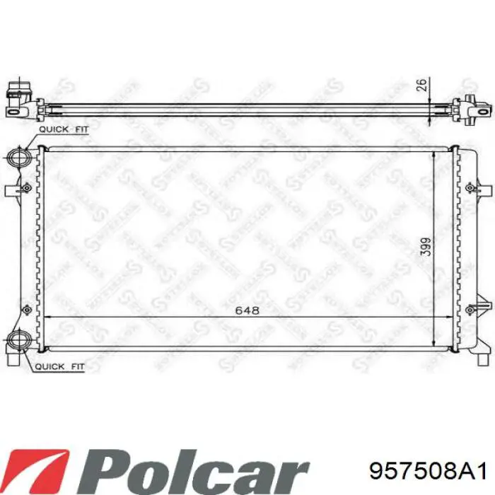 Купить 957508A1 Polcar Радиатор водяной
