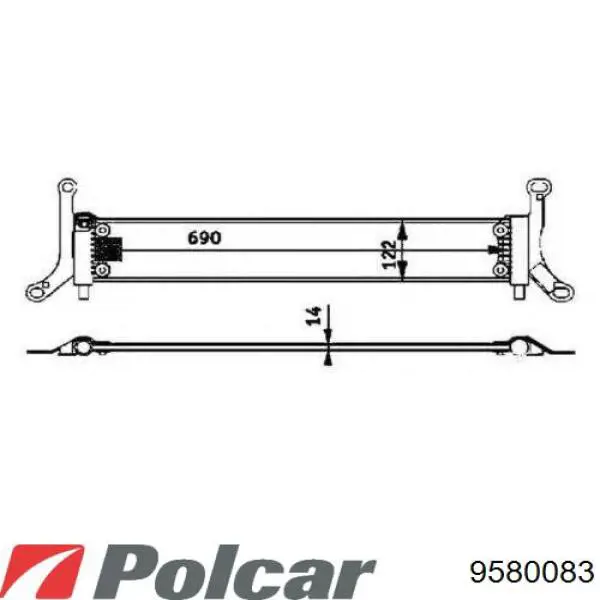 9580083 Polcar Радиатор основной