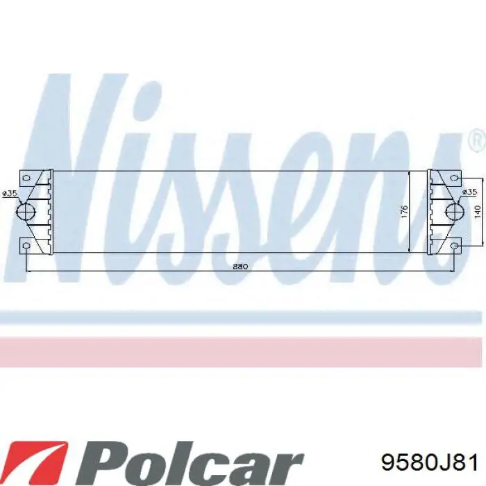 9580J81 Polcar интеркулер