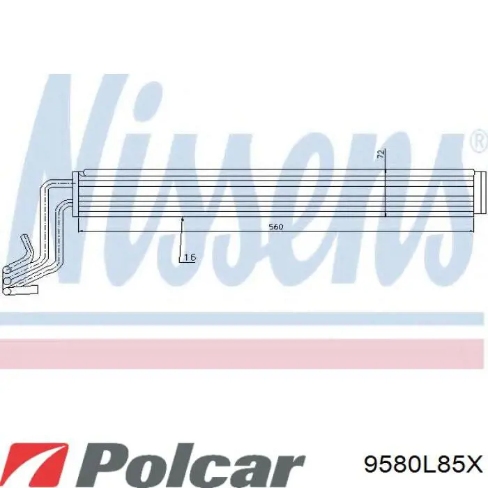 9580L85X Polcar Радиатор гидроусилителя