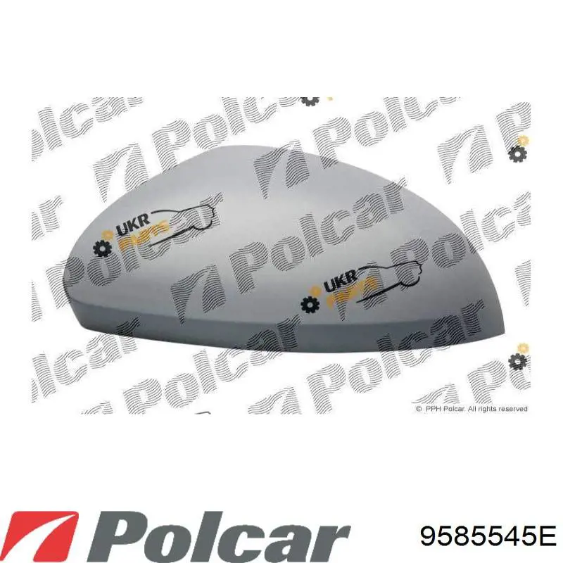 Стекло левого зеркала заднего вида 9585545E Polcar