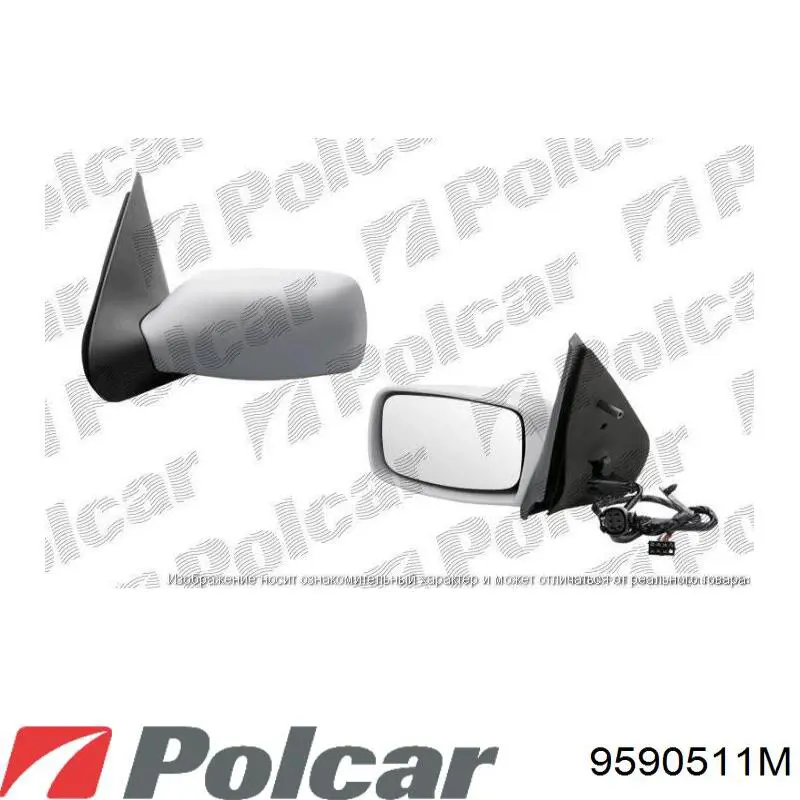 Левое боковое зеркало 9546542E Polcar