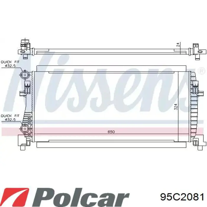 95C208-1 Polcar радиатор