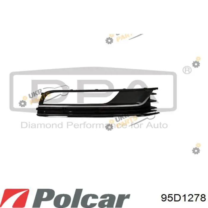 Решетка бампера переднего правая Polcar 95D1278