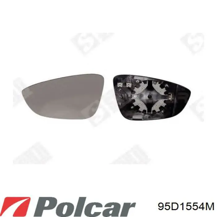 95D1554M Polcar Зеркальный элемент правого зеркала заднего вида
