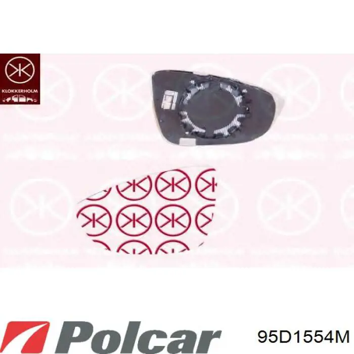 Стекло зеркала заднего вида, правого Polcar 95D1554M цена, от 11.47 USD