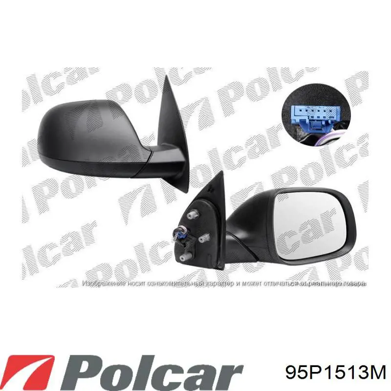 Зеркало заднего вида, левое Polcar 95P1513M цена, от 119.66 USD