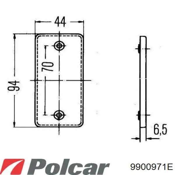 304031 Solgy Левый катафот бампера