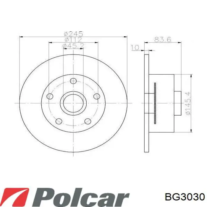 BG3030 Polcar тормозные диски