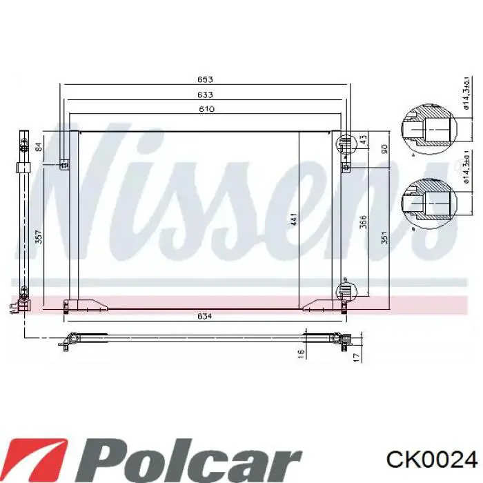 CK0024 Polcar Клапан давления кондиционера