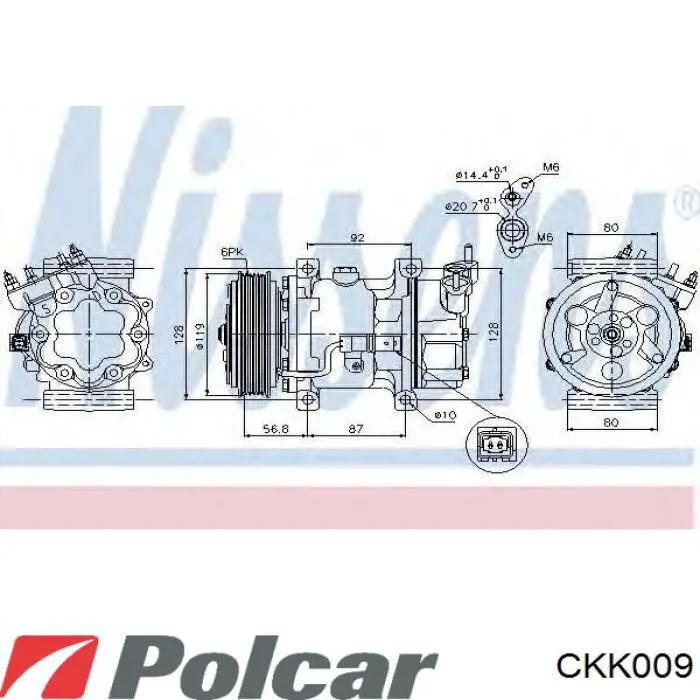 CKK009 Polcar Компрессор хладагента