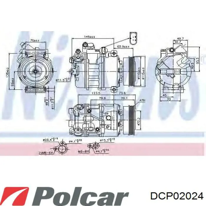 Купить DCP02024 Polcar Компрессор климатической установки