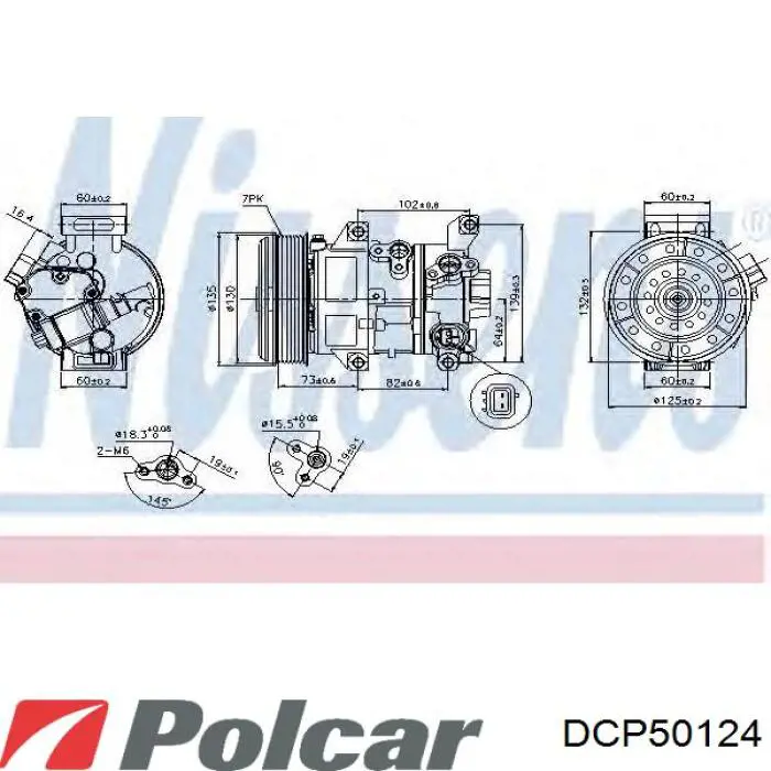 DCP50124 Polcar компрессор кондиционера