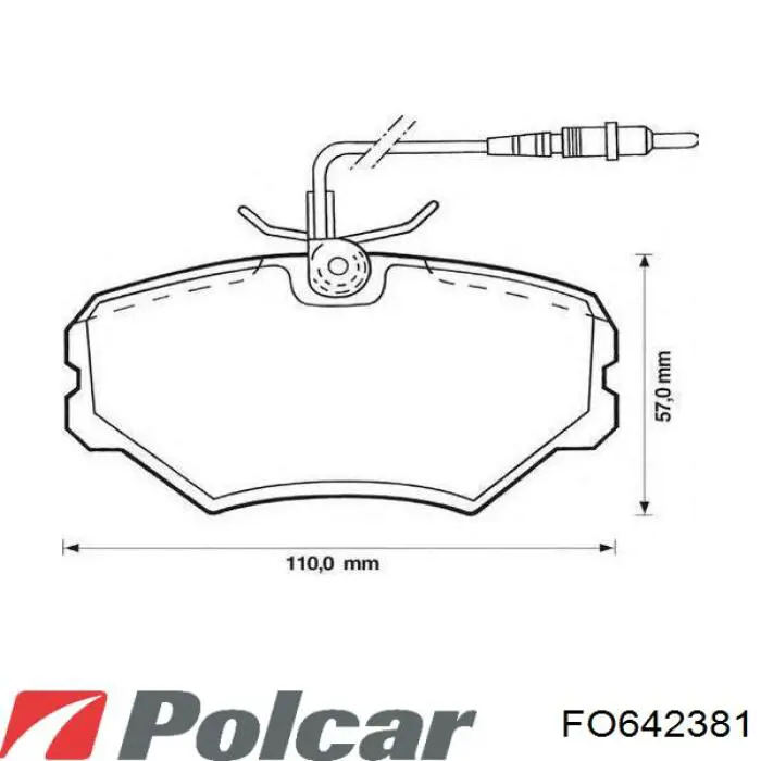 FO642381 Polcar передние тормозные колодки