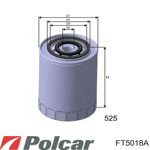 FT5018A Polcar Масляный фильтр двигателя
