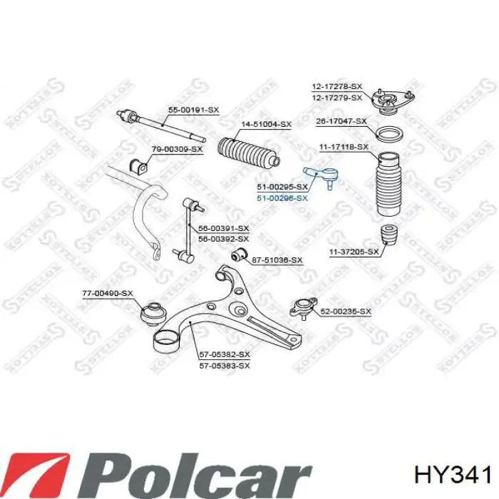 Рулевой наконечник HY341 Polcar