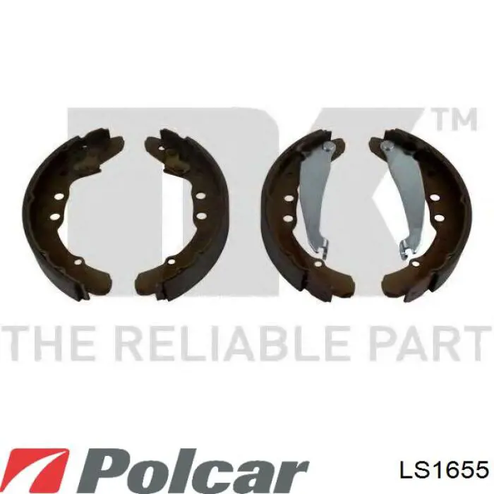 LS1655 Polcar колодки тормозные задние барабанные