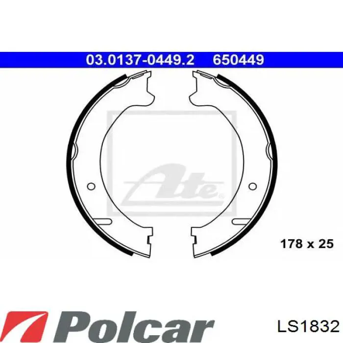 Колодки ручника LS1832 Polcar