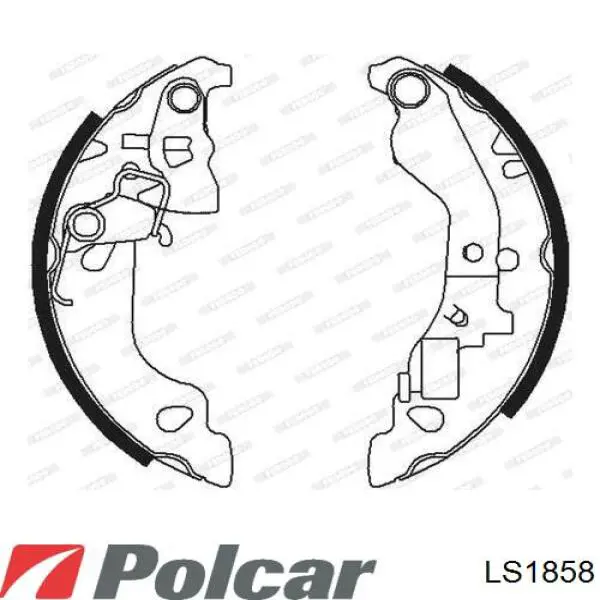 Тормоза рабочие задние ножные и тормозные барабаны Polcar LS1858 цена, от 30.07 USD