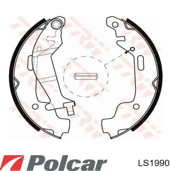 Задние барабанные колодки LS1990 Polcar