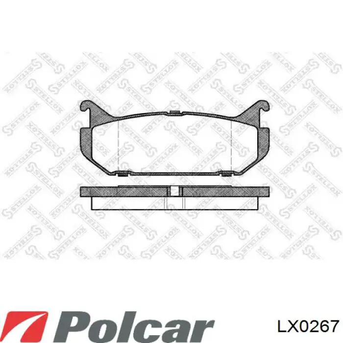 Задние тормозные колодки LX0267 Polcar