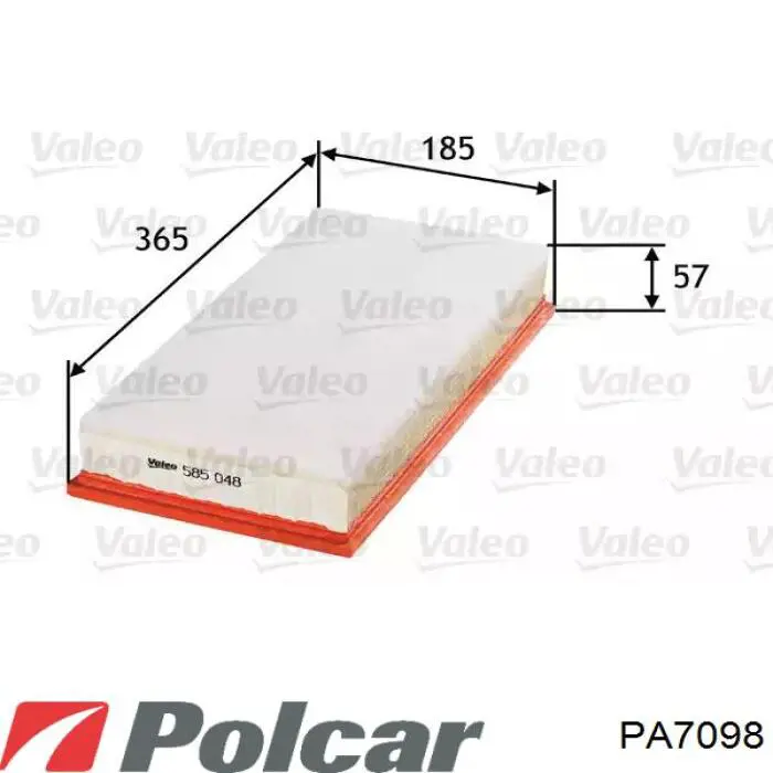 Воздушный фильтр PA7098 Polcar