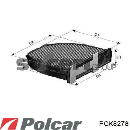 PCK8278 Polcar фильтр салона
