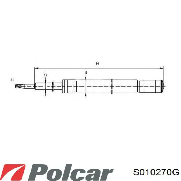 Стойка амортизатора передняя Polcar S010270G цена, от 30.93 USD