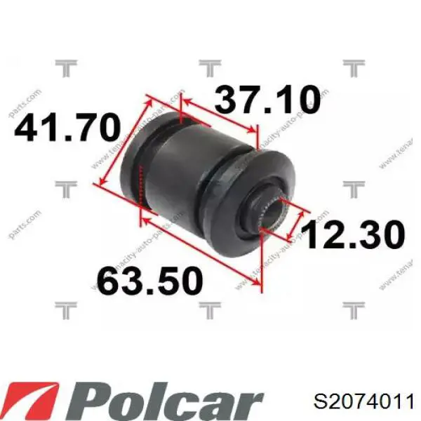 Сайлентблок заднего нижнего рычага Polcar S2074011