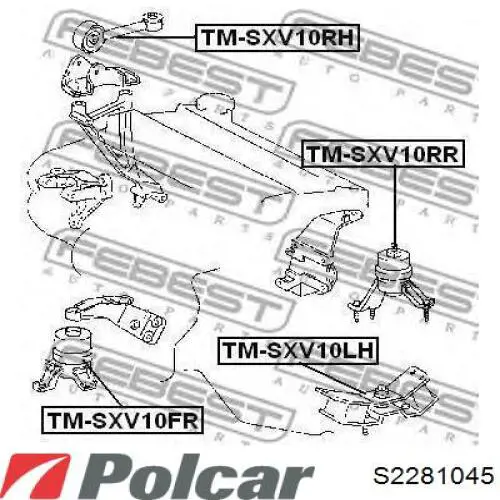 S2281045 Polcar Правая подушка двигателя