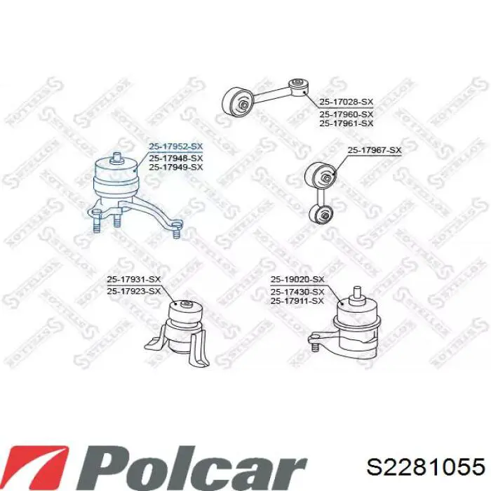 S2281055 Polcar Правая подушка двигателя