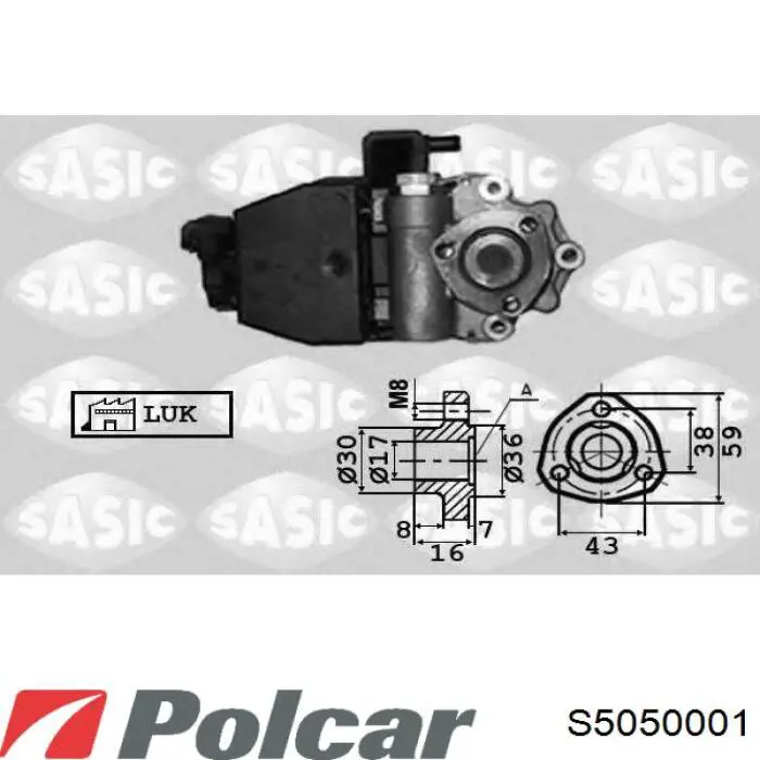 Насос гидроусилителя руля (ГУР) POLCAR S5050001