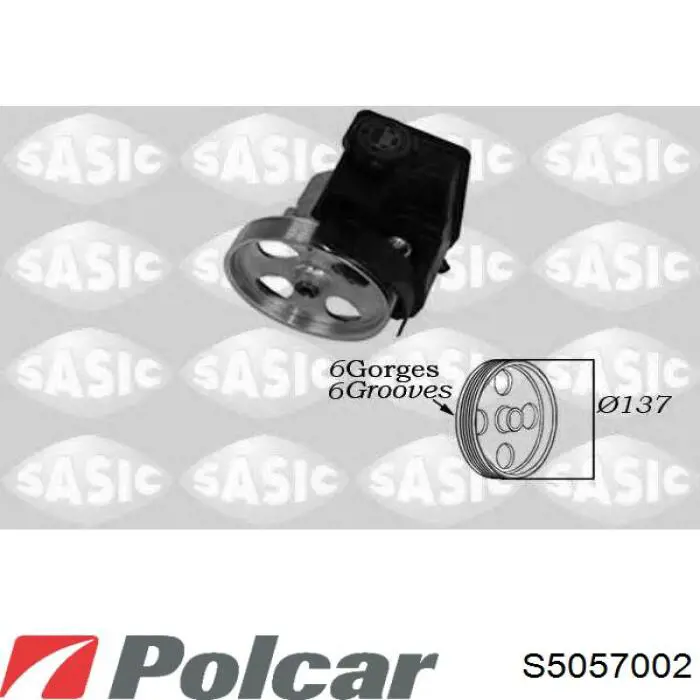 Купить S5057002 Polcar Насос рулевого управления