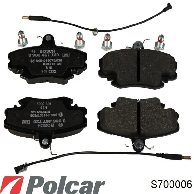 Купить S700006 Polcar Колодки тормозные