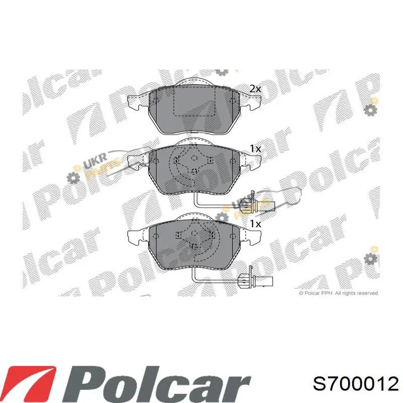 S700012 Polcar колодки тормозные передние дисковые
