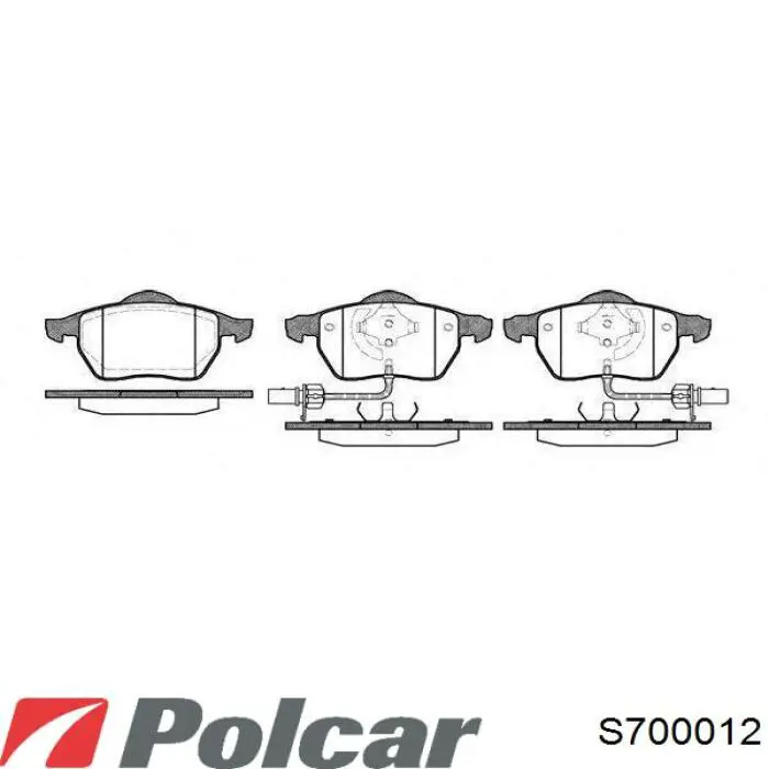 Передние тормозные колодки S700012 Polcar