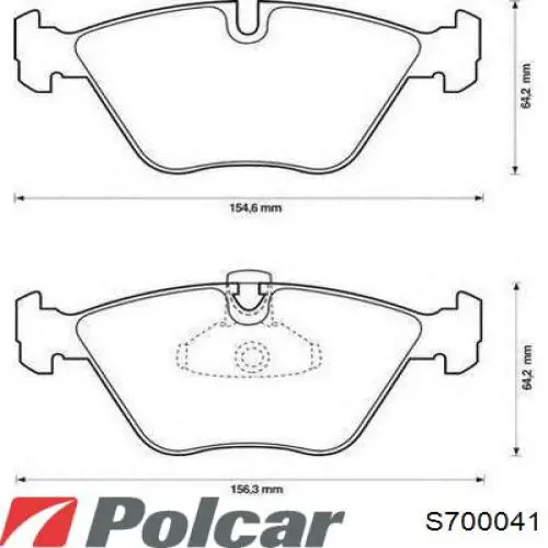 Передние тормозные колодки S700041 Polcar