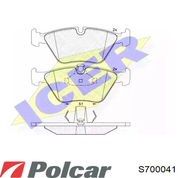 S700041 Polcar Колодки передние