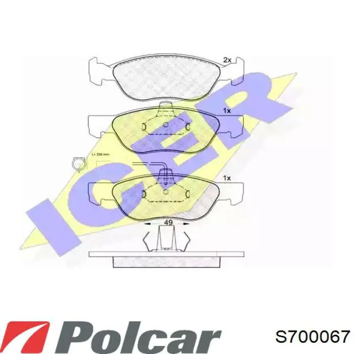 S700067 Polcar Колодки передние