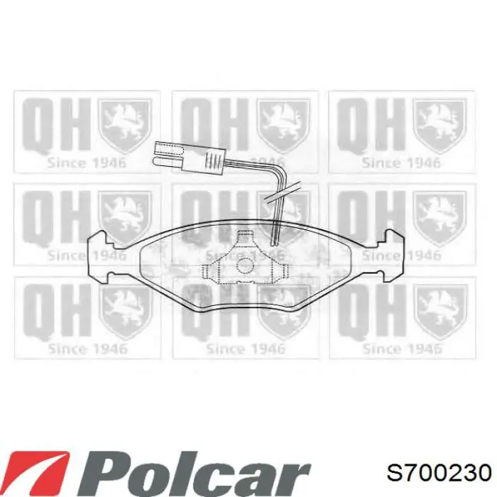 Передние тормозные колодки S700230 Polcar