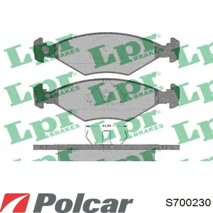 S700230 Polcar Колодки передние