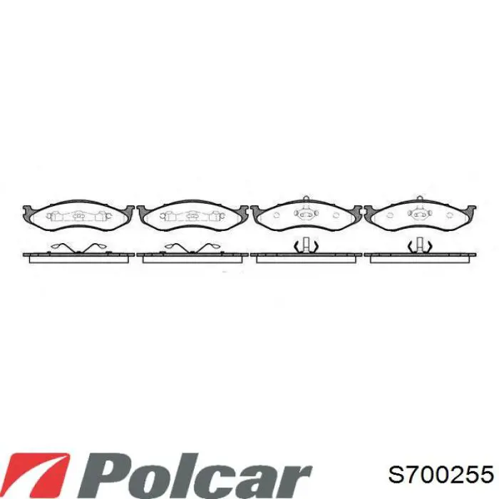 Передние тормозные колодки S700255 Polcar