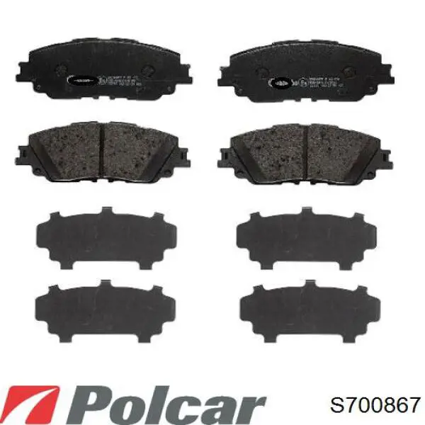 Передние тормозные колодки S700867 Polcar