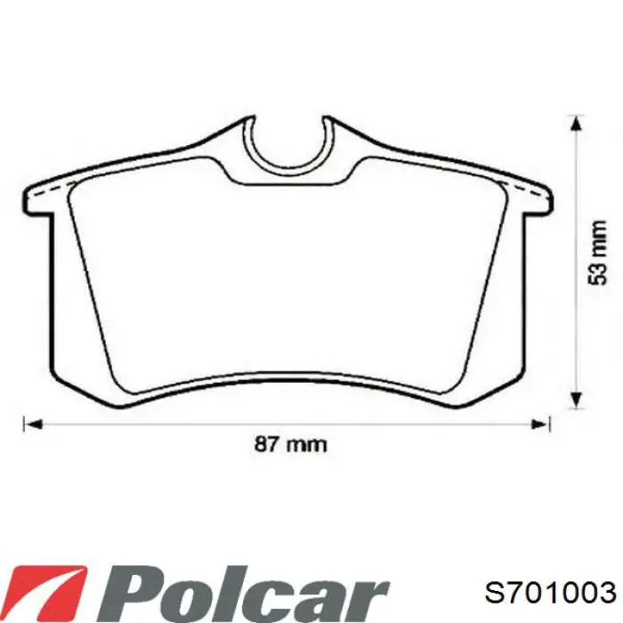 Задние тормозные колодки S701003 Polcar