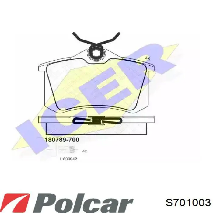 Колодки дисковые  Polcar S701003 цена, от 16.18 USD
