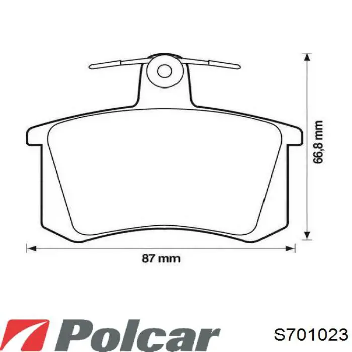 S70-1023 Polcar задние тормозные колодки