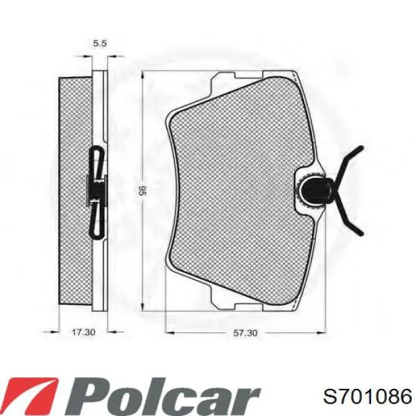 Задние тормозные колодки S701086 Polcar