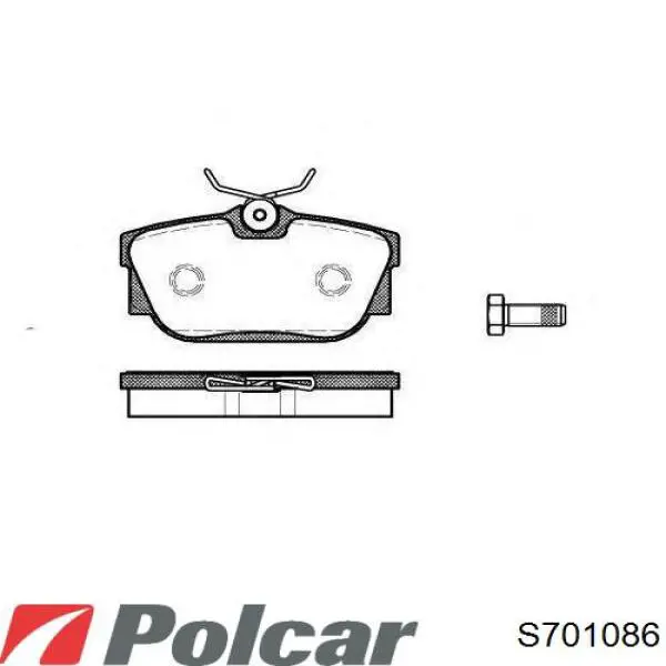 S701086 Polcar Колодки тормозные дисковые комплект