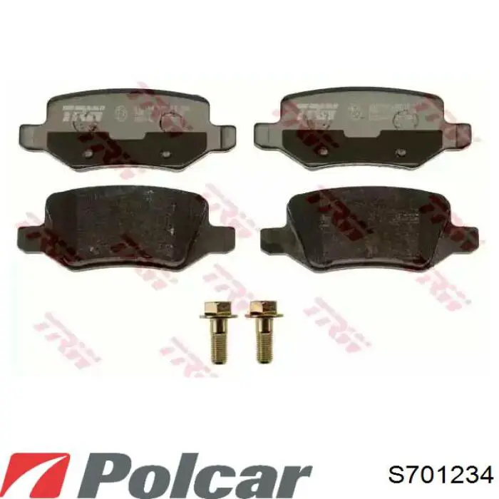 S70-1234 Polcar колодки тормозные задние дисковые