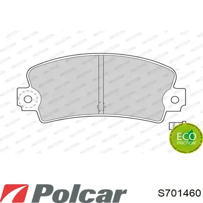 S70-1460 Polcar колодки тормозные передние дисковые